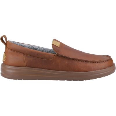 Hey Dude Wally Grip Mokassins aus Leder für Herren Braun EU 40,5 / UK 7 Hey Dude Wally Grip Mokassins aus Leder für Herren Braun EU 40,5 / UK 7