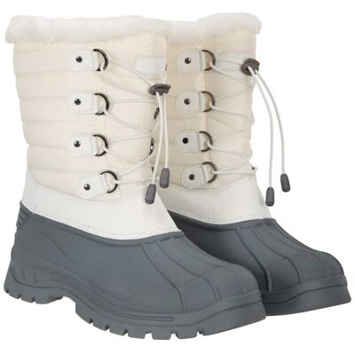Mountain Warehouse Damen Damen Weiße Schneestiefel - Mittlere Wade - Schneesicher Mountain Warehouse Damen Damen Weiße Schneestiefel - Mittlere Wade - Schneesicher