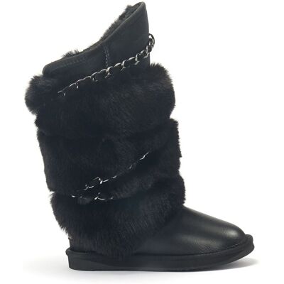 Australia Luxe Co Hohe schwarze Satinstiefel „Atilla“ Schwarz EU 38 Australia Luxe Co Hohe schwarze Satinstiefel „Atilla“ Schwarz EU 38