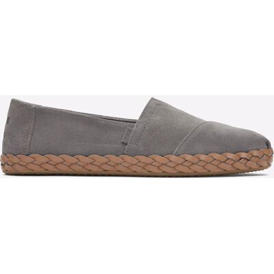 Toms Alpargata Leder Damen Grau EU 37 / UK 4 Toms Alpargata Leder Damen Grau EU 37 / UK 4