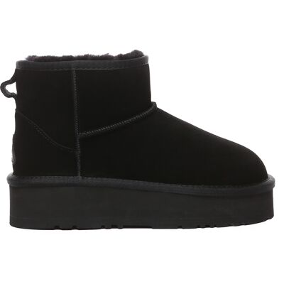 EverAU Australia EVER AU Damen Leder Plateau Kurzstiefel - Dusky Schwarz EU 36 / UK 3 EverAU Australia EVER AU Damen Leder Plateau Kurzstiefel - Dusky Schwarz EU 36 / UK 3