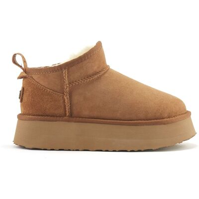 Australia Luxe Gemütlicher, ultrakurzer Stiefel in Kastanienbraun Braun US 39 Australia Luxe Gemütlicher, ultrakurzer Stiefel in Kastanienbraun Braun US 39
