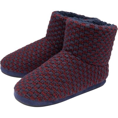 DUNLOP - Herren-Pelz-Sherpa-Gedächtnis-Schaumstoff-Pantoffelstiefel (8, Navy/Burgund) Burgund EU 47.5 / UK 12 DUNLOP - Herren-Pelz-Sherpa-Gedächtnis-Schaumstoff-Pantoffelstiefel (8, Navy/Burgund) Burgund EU 47.5 / UK 12