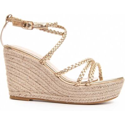Montevita Wedge Sparto Sandale Wesparto6 in Gold Gold EU41 Montevita Wedge Sparto Sandale Wesparto6 in Gold Gold EU41