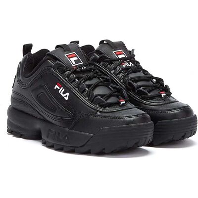 Mens Womens Fila Disruptor II Premium-Trainer - (Schwarz / Weiß / Fila Rot) Schwarz EU 41 / UK 7,5 Mens Womens Fila Disruptor II Premium-Trainer - (Schwarz / Weiß / Fila Rot) Schwarz EU 41 / UK 7,5
