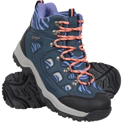 Mountain Warehouse - Damen Wanderstiefel "Adventurer", Leo-Muster, Wildlederimitat (Marineblau) Marine EU 39/UK 6 Mountain Warehouse - Damen Wanderstiefel "Adventurer", Leo-Muster, Wildlederimitat (Marineblau) Marine EU 39/UK 6