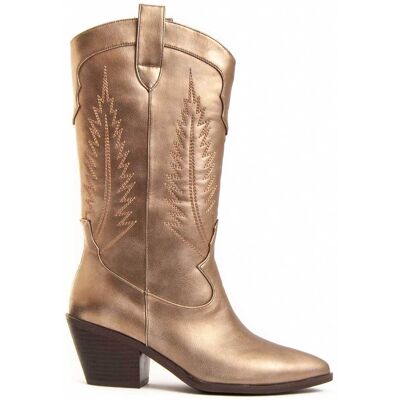 Montevita Stiefel Mit Absatz Tejan2 In Golden Gold EU40 Montevita Stiefel Mit Absatz Tejan2 In Golden Gold EU40