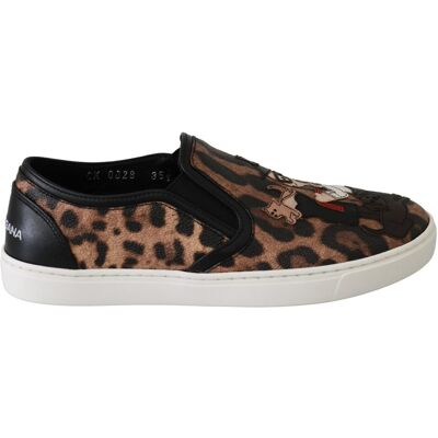 Dolce & Gabbana Leder Leopard #dgfamily Slipper Schuhe Mehrfarben EU35 Dolce & Gabbana Leder Leopard #dgfamily Slipper Schuhe Mehrfarben EU35