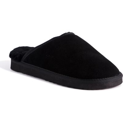 Aus Wooli "Manly" Australien Schafwolle Hausschuhe, Schwarz Schwarz EU 40,5 / UK 7 Aus Wooli "Manly" Australien Schafwolle Hausschuhe, Schwarz Schwarz EU 40,5 / UK 7