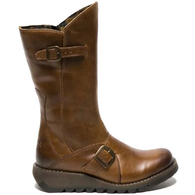 Fly London Damen MES 2 Plateaustiefel mit Keilabsatz, Schnalle, halbhoher Schaft, Leder, Reißverschluss, Kamel Kamel EU 36 / UK 3 Fly London Damen MES 2 Plateaustiefel mit Keilabsatz, Schnalle, halbhoher Schaft, Leder, Reißverschluss, Kamel Kamel EU 36 / UK 3