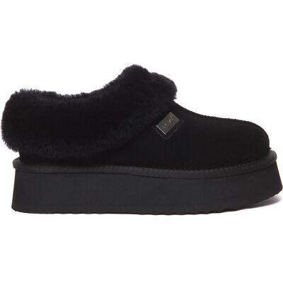 EverAU Australia EVER AU Damen Leder Hausschuhe - Topknot Schwarz EU 38 / UK 5 EverAU Australia EVER AU Damen Leder Hausschuhe - Topknot Schwarz EU 38 / UK 5