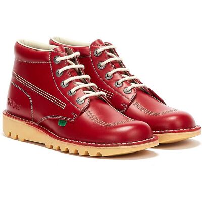 Kickers Kick Hi Herren Stiefel aus rotem Leder Rot EU 40 / UK 6,5 Kickers Kick Hi Herren Stiefel aus rotem Leder Rot EU 40 / UK 6,5