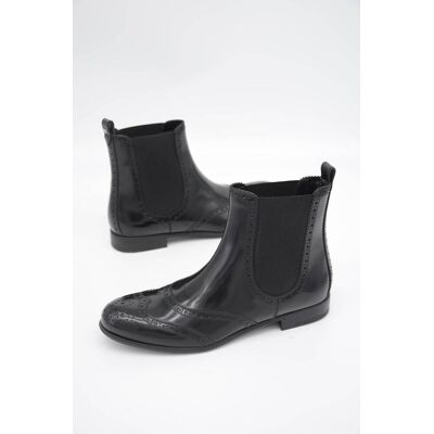 Dolce & Gabbana Dolce Gabbana Schwarze knöchelhohe flache Stiefel aus Leder Schwarz EU35 Dolce & Gabbana Dolce Gabbana Schwarze knöchelhohe flache Stiefel aus Leder Schwarz EU35