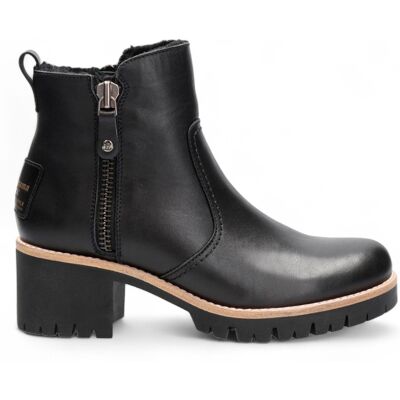 Schwarze Trav B2 Lederstiefeletten für Damen von Panama Jack Schwarz EU 37 / UK 4 Schwarze Trav B2 Lederstiefeletten für Damen von Panama Jack Schwarz EU 37 / UK 4