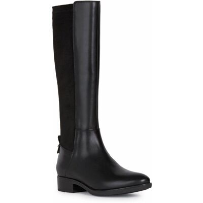 Geox D Felicity Leder Women's Schwarz Stiefel Schwarz EU 38 / UK 5 Geox D Felicity Leder Women's Schwarz Stiefel Schwarz EU 38 / UK 5