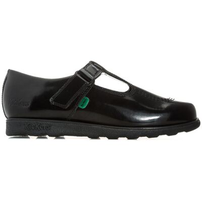 Kickers Junior Fragma T-Bar Patent Schuhe für Mädchen in Schwarz Schwarz EU 22 / UK 5 Kickers Junior Fragma T-Bar Patent Schuhe für Mädchen in Schwarz Schwarz EU 22 / UK 5