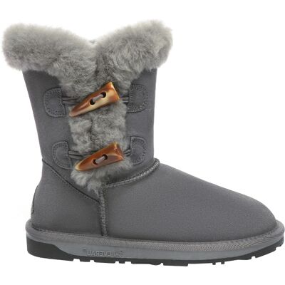 EverAU Australia EVER AU Frauen Storch Horn Toggle Knopf kurze Stiefel Grau EU 37 EverAU Australia EVER AU Frauen Storch Horn Toggle Knopf kurze Stiefel Grau EU 37