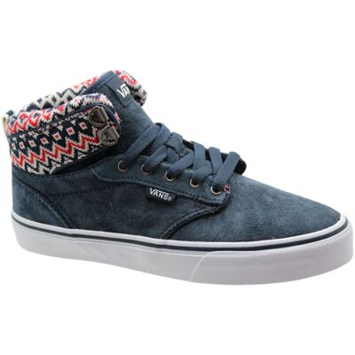 Vans von der Wand ATwood Hi Top Schnürung Blau Leder Womens Trainer VoTDX0 B39C Blau EU 36 / UK 3 Vans von der Wand ATwood Hi Top Schnürung Blau Leder Womens Trainer VoTDX0 B39C Blau EU 36 / UK 3