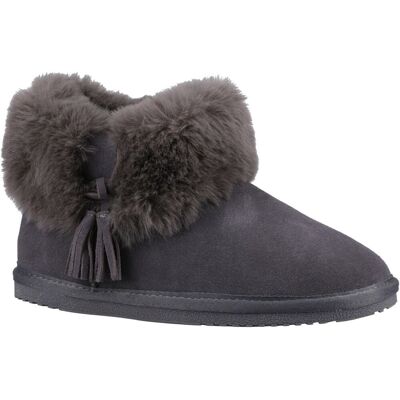 Hush Puppies Ayana Wildleder und Kunstfell Damen Grau Hausschuhe Grau EU 37 / UK 4 Hush Puppies Ayana Wildleder und Kunstfell Damen Grau Hausschuhe Grau EU 37 / UK 4