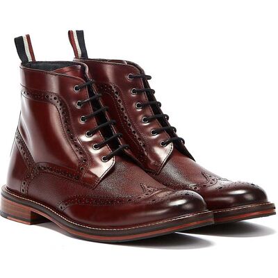 Ben Sherman Alfred Brogue Herren Burgundy Stiefel Burgund EU 40,5 / UK 7 Ben Sherman Alfred Brogue Herren Burgundy Stiefel Burgund EU 40,5 / UK 7