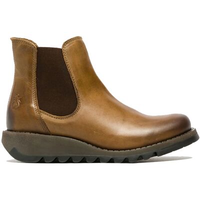 Fly London Damen SALV Chelsea-Stiefel aus Leder in Kamel mit Keilabsatz Kamel EU 37 / UK 4 Fly London Damen SALV Chelsea-Stiefel aus Leder in Kamel mit Keilabsatz Kamel EU 37 / UK 4