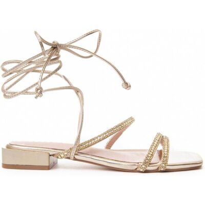 Montevita Flache Sandale Sandsum in Gold Gold US 39 Montevita Flache Sandale Sandsum in Gold Gold US 39