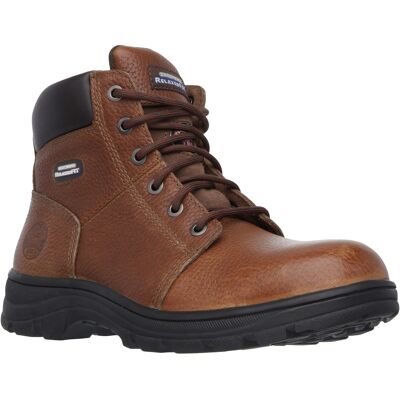 Skechers Herren Workshire Relaxed Fit Schnür-Sicherheitsstiefel mit Knöchelschutz Braun EU 47.5 / UK 12 Skechers Herren Workshire Relaxed Fit Schnür-Sicherheitsstiefel mit Knöchelschutz Braun EU 47.5 / UK 12