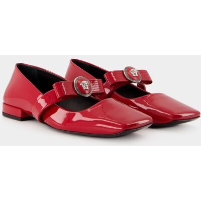 Flache Schuhe Gianni Ribbon - Versace - Leder - Rot Rot EU 37 Flache Schuhe Gianni Ribbon - Versace - Leder - Rot Rot EU 37