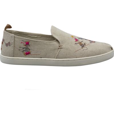 Toms x Disney dekonstruiert Alpargata Gus & Jaq Slip on Damenschuhe 10012724 Cremefarben EU 36 / UK 3 Toms x Disney dekonstruiert Alpargata Gus & Jaq Slip on Damenschuhe 10012724 Cremefarben EU 36 / UK 3