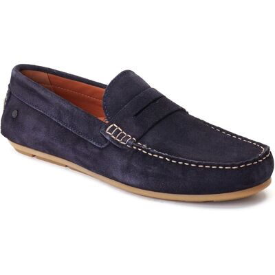 Base London Collins Herren Mokassins aus Leder in Marineblau Marine EU 47.5 / UK 12 Base London Collins Herren Mokassins aus Leder in Marineblau Marine EU 47.5 / UK 12