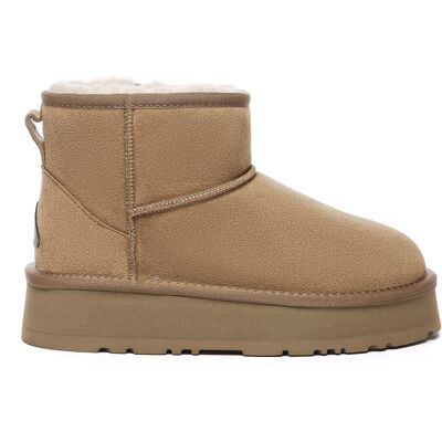 EverAU Australia EVER AU Damen Leder Plateau Kurzstiefel - Dusky Kastanie EU 38 / UK 5 EverAU Australia EVER AU Damen Leder Plateau Kurzstiefel - Dusky Kastanie EU 38 / UK 5