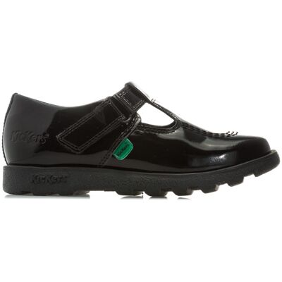 Kickers Kinder Fragma T-Bar Patent Schuhe für Mädchen in Schwarz Schwarz EU 25,5 / UK 8,5 Kickers Kinder Fragma T-Bar Patent Schuhe für Mädchen in Schwarz Schwarz EU 25,5 / UK 8,5