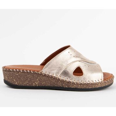 Purapiel Sandale Mit Keilabsatz Leida3 Gold Gold US 39 Purapiel Sandale Mit Keilabsatz Leida3 Gold Gold US 39