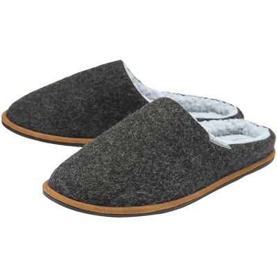 Dunlop Herren Plüsch gefütterte Pantoletten mit Memory Foam Grau EU 46 / UK 11 Dunlop Herren Plüsch gefütterte Pantoletten mit Memory Foam Grau EU 46 / UK 11