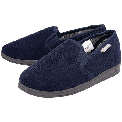 Dunlop Herren Hausschuhe mit Karomuster und Memory-Schaum Marine EU 40,5 / UK 7 Dunlop Herren Hausschuhe mit Karomuster und Memory-Schaum Marine EU 40,5 / UK 7