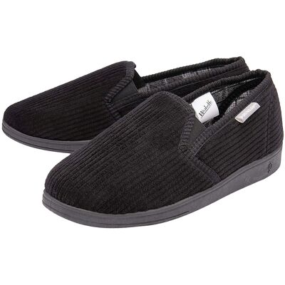Dunlop Herren Hausschuhe mit Karomuster und Memory-Schaum Schwarz EU 40,5 / UK 7 Dunlop Herren Hausschuhe mit Karomuster und Memory-Schaum Schwarz EU 40,5 / UK 7