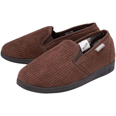 Dunlop Herren Hausschuhe mit Karomuster und Memory-Schaum Braun EU 43 / UK 9 Dunlop Herren Hausschuhe mit Karomuster und Memory-Schaum Braun EU 43 / UK 9
