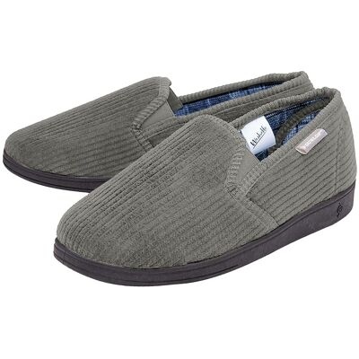 Dunlop Herren Hausschuhe mit Karomuster und Memory Foam Grau EU 40,5 / UK 7 Dunlop Herren Hausschuhe mit Karomuster und Memory Foam Grau EU 40,5 / UK 7