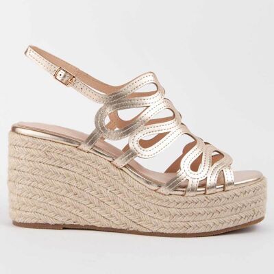Montevita Sandale Mit Keilabsatz Salia2 Gold Gold US 39 Montevita Sandale Mit Keilabsatz Salia2 Gold Gold US 39