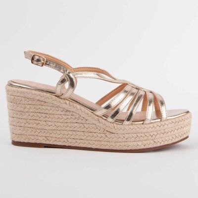 Montevita Sandale Mit Keilabsatz Salia6 Gold Gold US 39 Montevita Sandale Mit Keilabsatz Salia6 Gold Gold US 39
