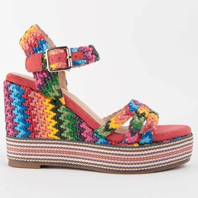 Montevita Sandale Mit Keilabsatz Salia8 Mehrfarbig Mehrfarben EU41 Montevita Sandale Mit Keilabsatz Salia8 Mehrfarbig Mehrfarben EU41
