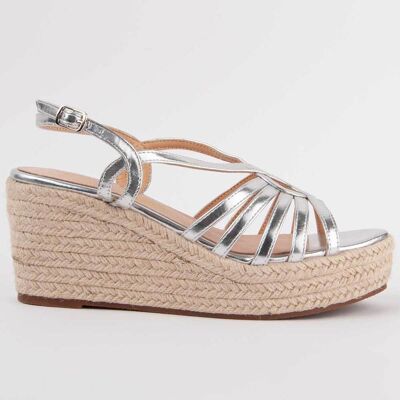 Montevita Sandale Mit Keilabsatz Salia6 Silber Silber US 39 Montevita Sandale Mit Keilabsatz Salia6 Silber Silber US 39