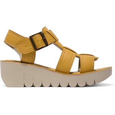 Fly London Damen YUDD236FLY Bumblebee Gelbe Ledersandalen Espadrille Plateau Wedges Gelb EU 38 / UK 5 Fly London Damen YUDD236FLY Bumblebee Gelbe Ledersandalen Espadrille Plateau Wedges Gelb EU 38 / UK 5