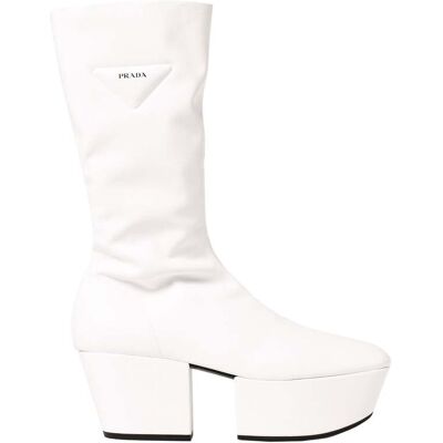 Prada Plateau-Schlupfstiefel Weiß 37,5 EU/IT Prada Plateau-Schlupfstiefel Weiß 37,5 EU/IT