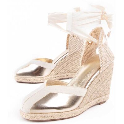Montevita Balenci2 Wedge Espadrille Gold Gold US 39 Montevita Balenci2 Wedge Espadrille Gold Gold US 39