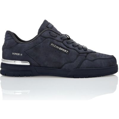 Plein Sport Nabuk Eco Leder Lo-Top Turnschuhe Blau EU 36 Plein Sport Nabuk Eco Leder Lo-Top Turnschuhe Blau EU 36