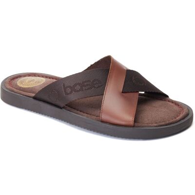 Base London Webb Herren Sandalen Aus Gebranntem Braunem Leder Braun EU 43 / UK 9 Base London Webb Herren Sandalen Aus Gebranntem Braunem Leder Braun EU 43 / UK 9