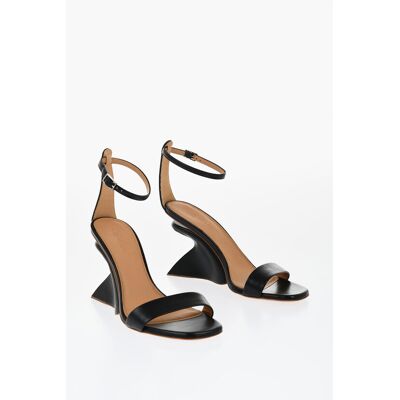 Off-White JUG Sandalen aus Leder mit Keilabsatz, 9 cm, in Schwarz Schwarz US 39 Off-White JUG Sandalen aus Leder mit Keilabsatz, 9 cm, in Schwarz Schwarz US 39