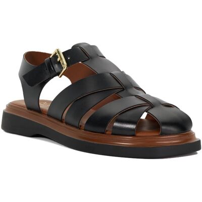 Dune London Dune Damen Lisherman - Flache Fischer-Sandalen Schwarz EU 42 / UK 8 Dune London Dune Damen Lisherman - Flache Fischer-Sandalen Schwarz EU 42 / UK 8