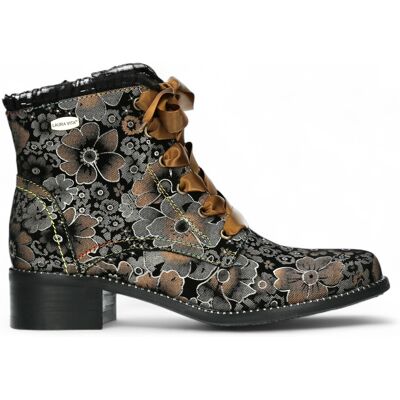 Laura Vita Emcmao-45 Damenstiefeletten im Gothic-viktorianischen Stil aus Leder mit Knöchelabsatz, Braun Braun EU 38 Laura Vita Emcmao-45 Damenstiefeletten im Gothic-viktorianischen Stil aus Leder mit Knöchelabsatz, Braun Braun EU 38
